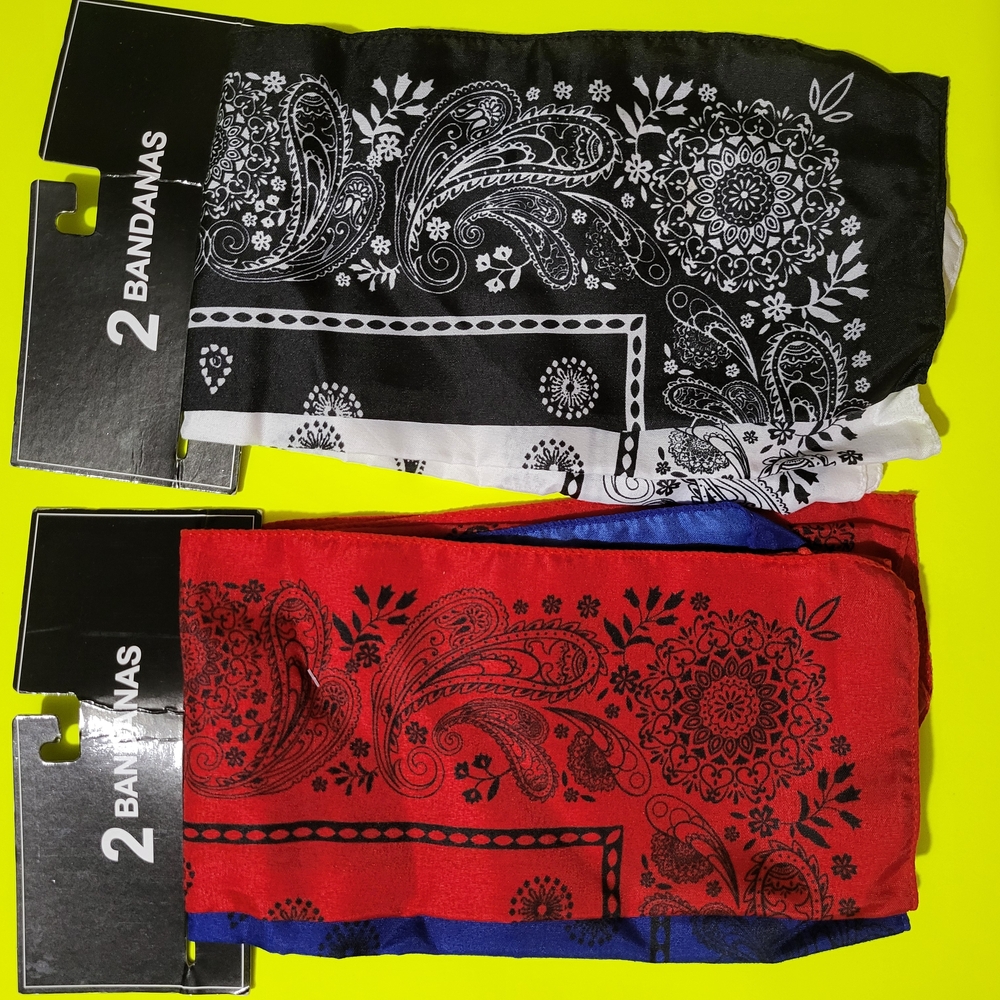 Black and Red Paisley Bandanas